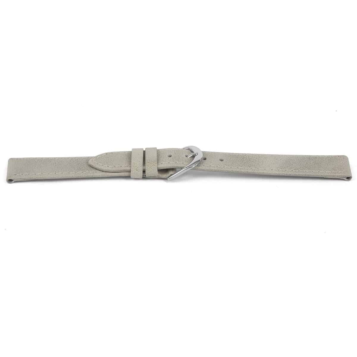 Hoogwaardig oily kalfslederen horlogeband grjis, glad en gestikt. 
Kleur band: Pastel grijs
Band dikte: 2.2mm
Band lengte: 75/115mm
Band breedte: 14x12mm
Gesp: Edelstaal
Bekleding binnenband: Nubuck
Gestikt: Ja
Pushpin: Exclusief
Hypo allergisch: Nee
NFC Chip: Nee
EAN: 4780263553142