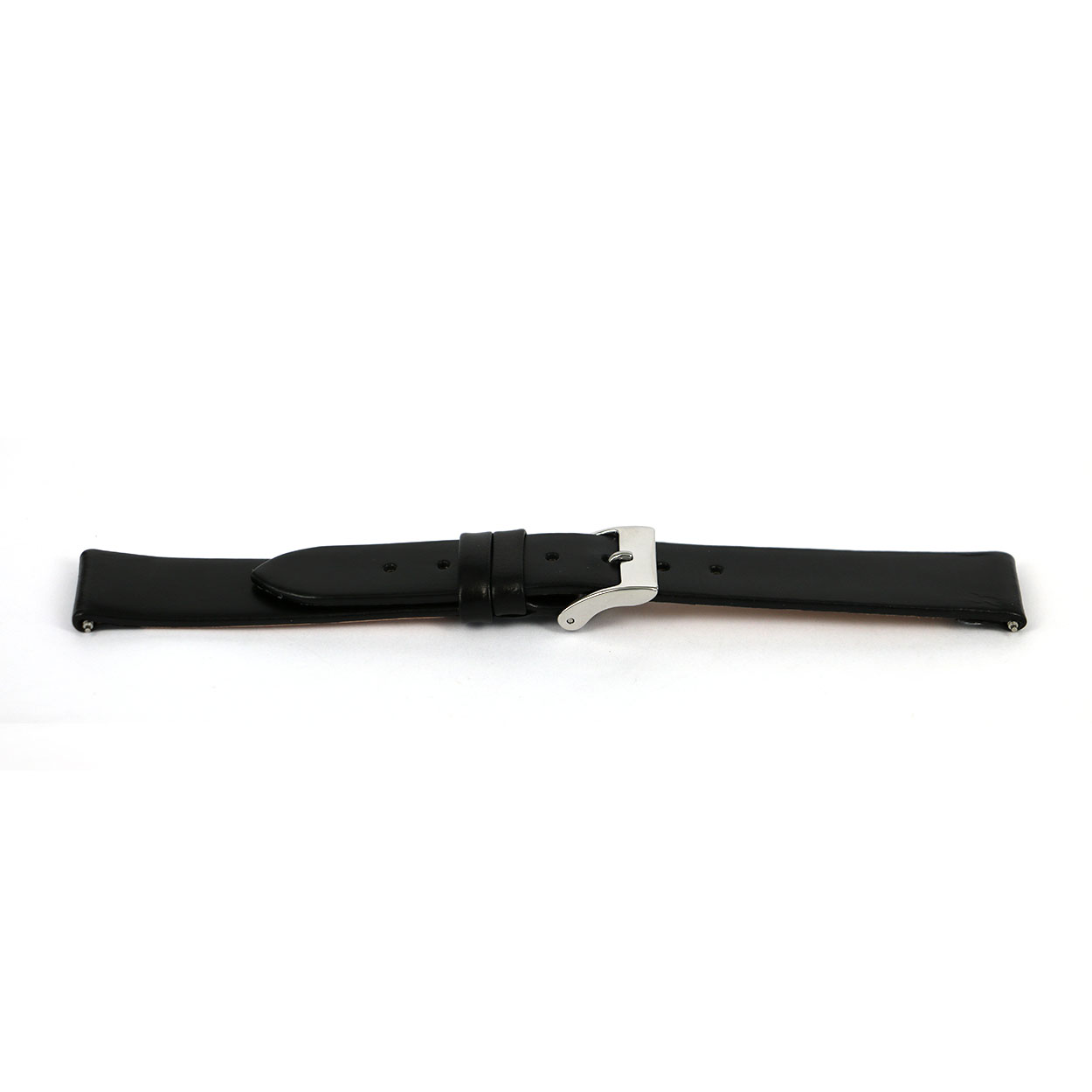 Een zwart horlogebandje gemaakt van echt leer. Het bandje is ongestikt en afgewerkt met een nubuck lederen lining. 
Kleur band: Zwart
Band dikte: 2.2mm
Band lengte: 75/115mm
Band breedte: 16x14mm
Gesp: Edelstaal
Bekleding binnenband: Nubuck
Gestikt: Nee
Waterproef: Nee
Pushpin: Inclusief
Hypo allergeen: Ja
NFC: Nee
EAN: 4782863181169