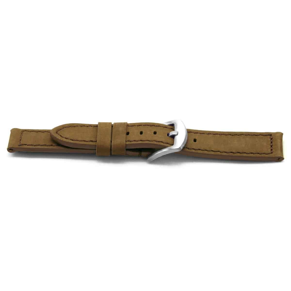 Soepel Italiaans lederen horlogeband, hypo allergisch.
Kleur band: Nubuck bruin
Band dikte: 3.0mm
Band lengte: 75/115 mm
Band breedte: 16x16mm
Gesp: Edelstaal
Bekleding binnenband: Glad zwart leer
Gestikt: Ja, dezelfde kleur als de band
Pushpin: Exclusief
Hypo Allergisch; Ja
EAN: 8716667160712