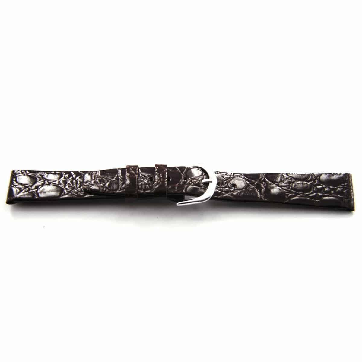 Lederen horlogeband bruin, lak en ongestikt.
Kleur band: Bruin
Band dikte: 2mm
Band lengte: 75/115mm
Band breedte: 16mm
Gesp: All Stainless Steel
Bekleding binnenband: Glad leer
Gestikt: Nee
Pushpin: Exclusief
Hypo allergisch: -