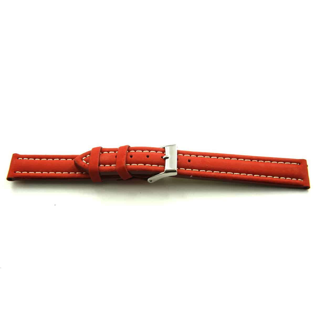 Lederen horlogeband met rode nylon coating, gestikt en dik gevuld.
Kleur band: Rood
Band dikte: 4.7mm
Band lengte: 73/120mm
Band breedte: 16mm
Gesp: All Stainless Steel
Bekleding binnenband: Nubuck
Gestikt: Ja
Pushpin: Exclusief
Hypo allergisch: -