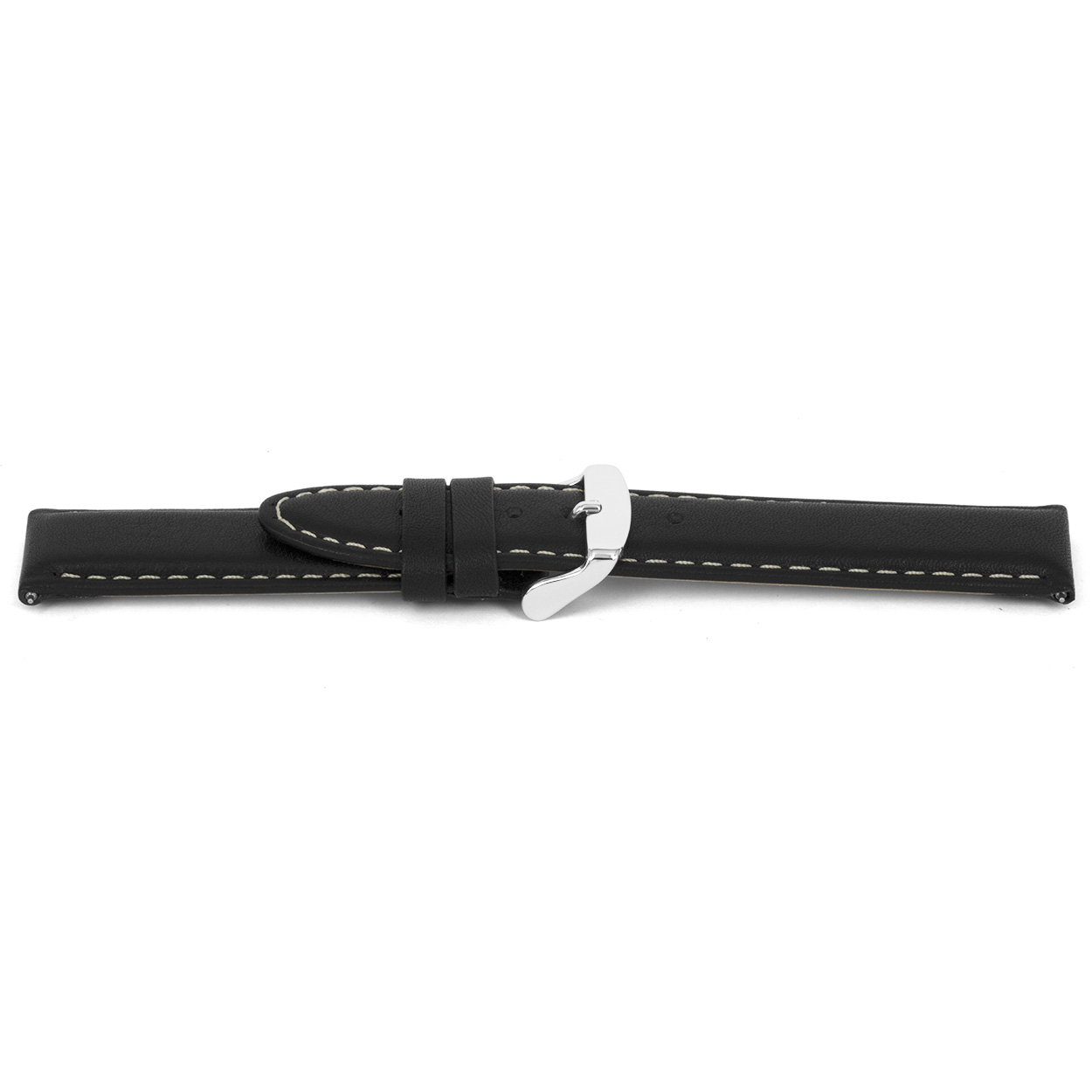 Kalfslederen horlogeband, oily zwart en beige gestikt.
Kleur band: Zwart
Band dikte: 4.9 - 3.5mm
Band lengte: 75/113mm
Band breedte: 18x18mm
Gesp: Edelstaal
Bekleding binnenband: Nubuck
Gestikt: Ja, beige
Waterproef: Nee
Pushpin: Ja, Quickrelease
Hypo allergisch: Nee
NFC: Nee
EAN: 4782863126184