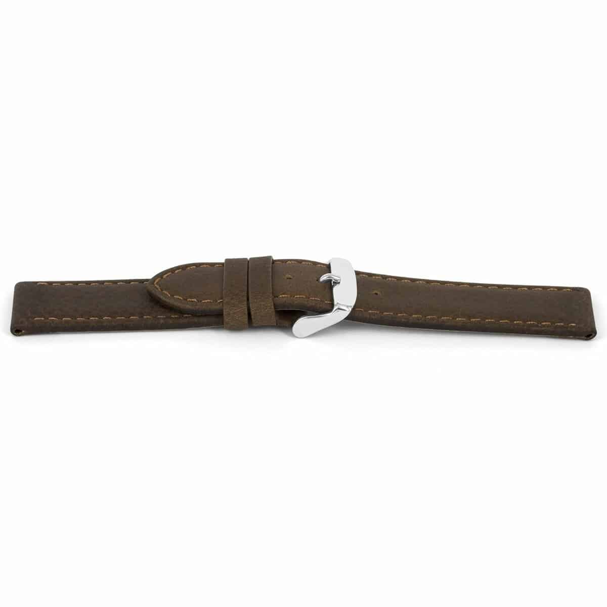 Italiaans  oily cowhide lederen horlogeband, oily bruin en gestikt.
Kleur band: Bruin
Band dikte: 3.6mm
Band lengte: 75/115mm
Band breedte: 18x18mm
Gesp: Edelstaal
Bekleding binnenband: Nubuck
Gestikt: Ja
Waterproef: Ja
Pushpin: ExclusiefHypo allergisch: Nee
Quickswitch
EAN: 4782863329189

Code: catd283 catd282