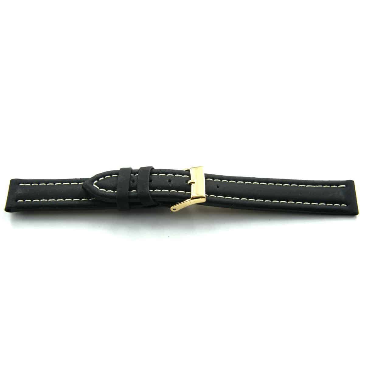 Lederen horlogeband met zwarte nylon coating, gestikt en dik gevuld.
Kleur band: Zwart
Band dikte: 4.3mm
Band lengte: 75/115mm
Band breedte: 20mm
Gesp: All Stainless Steel
Bekleding binnenband: Nubuck
Gestikt: Ja
Pushpin: Exclusief
Hypo allergisch: -