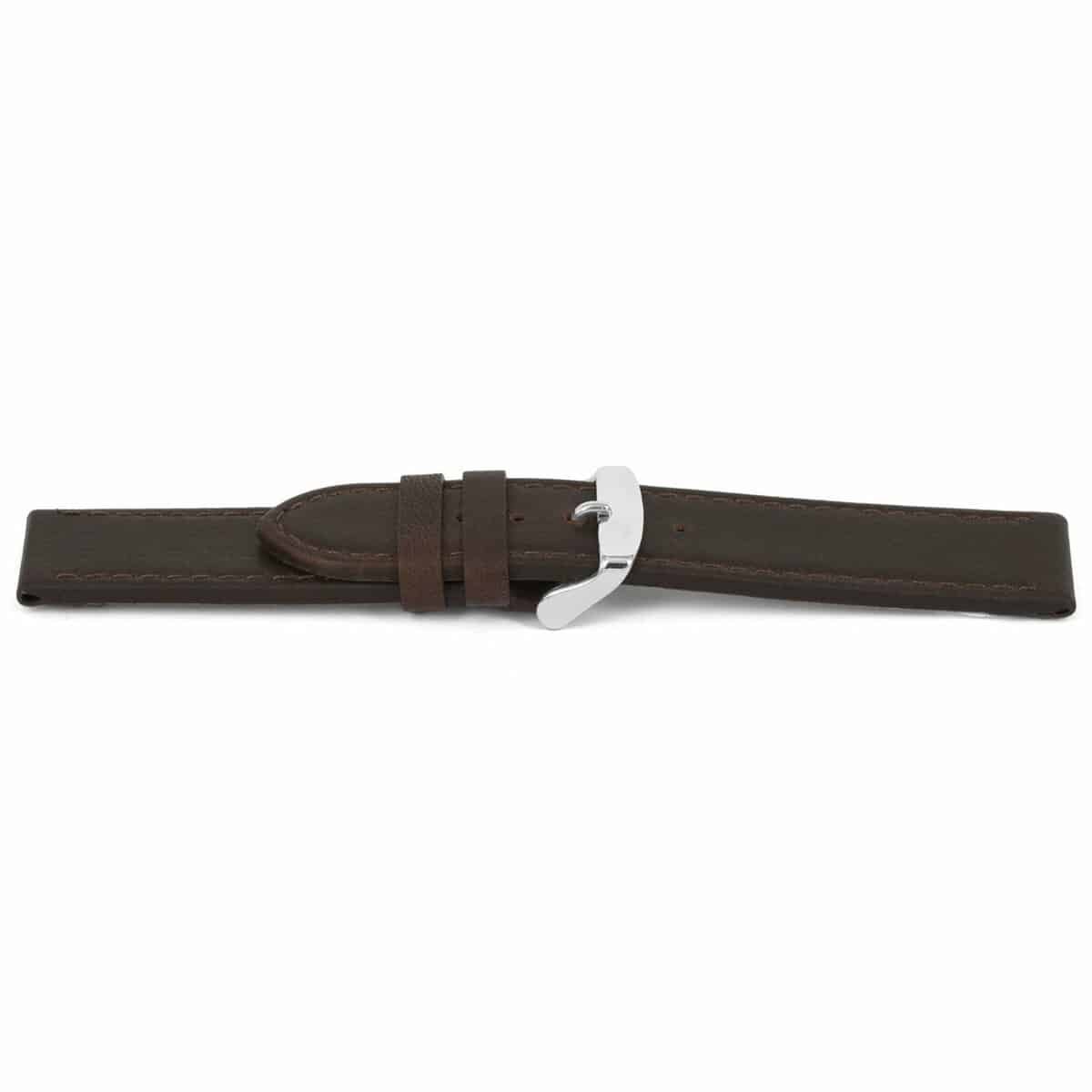 Bruine olie kalfslederen horlogeband waterproof met zilverkleurig edelstalen gesp.
Kleur band: Bruin
Band dikte: 3.6mm 
Band lengte: 75/115mm
Band breedte: 20x20mm
Gesp: Edelstaal
Bekleding binnenband: Nubuck
Gestikt: Ja dezelfde kleur als band
Pushpin: Exclusief
Hypo allergisch: Ja
Quickswitch
EAN: 4782863439208

catd282