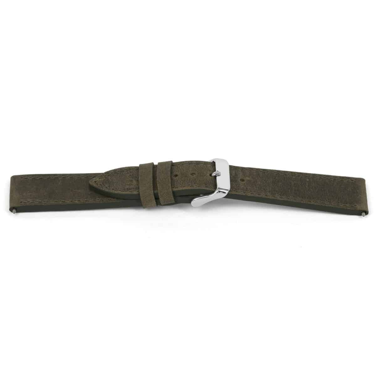 Hoogwaardig lederen horlogeband waterproof, groen, glad en gestikt. 
Kleur band: Groen
Band dikte: 3.4mm
Band lengte:80/120 mm
Band breedte: 22x20mm
Gesp: Edelstaal
Bekleding binnenband: Nubuck
Gestikt: Ja
Pushpin: Inclusief
Hypo allergisch: Ja
NFC Chip: Nee
EAN: 4780263864224

catd282