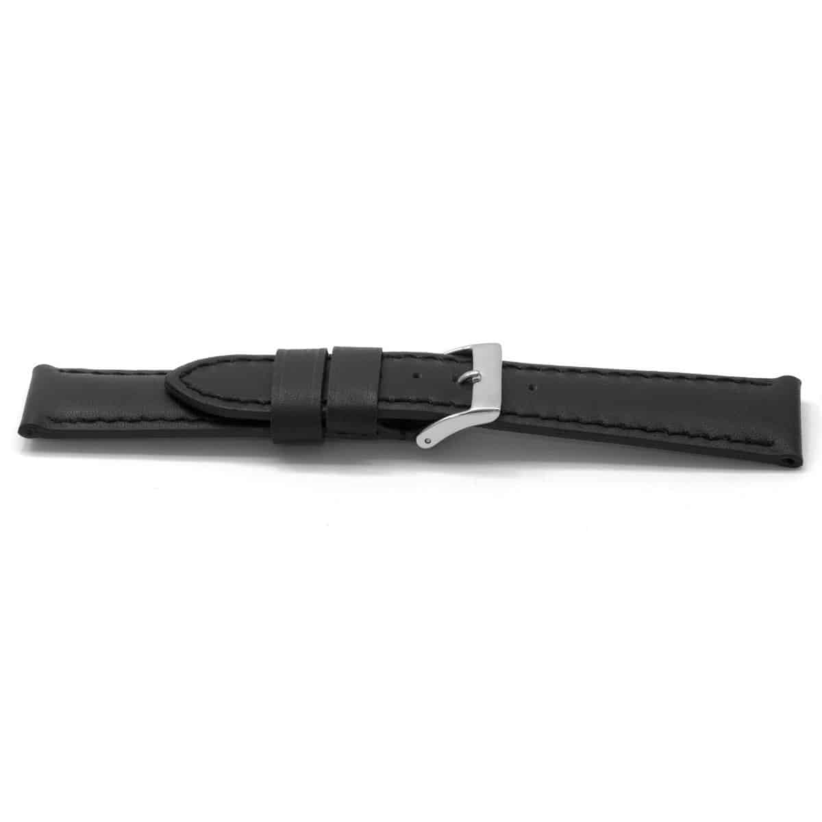 Italiaans lederen horlogeband zwart en gestikt .
Kleur band: Zwart
Band dikte: 4.2mm
Band lengte: 75/115mm
Band breedte: 24x22mm
Gesp: Edelstaal
Bekleding binnenband: Beige nubuck
Gestikt: Ja
Pushpin: Exclusief
Hypo allergisch: Nee
NFC: JaEAN: 4780263122249

Code: catd283