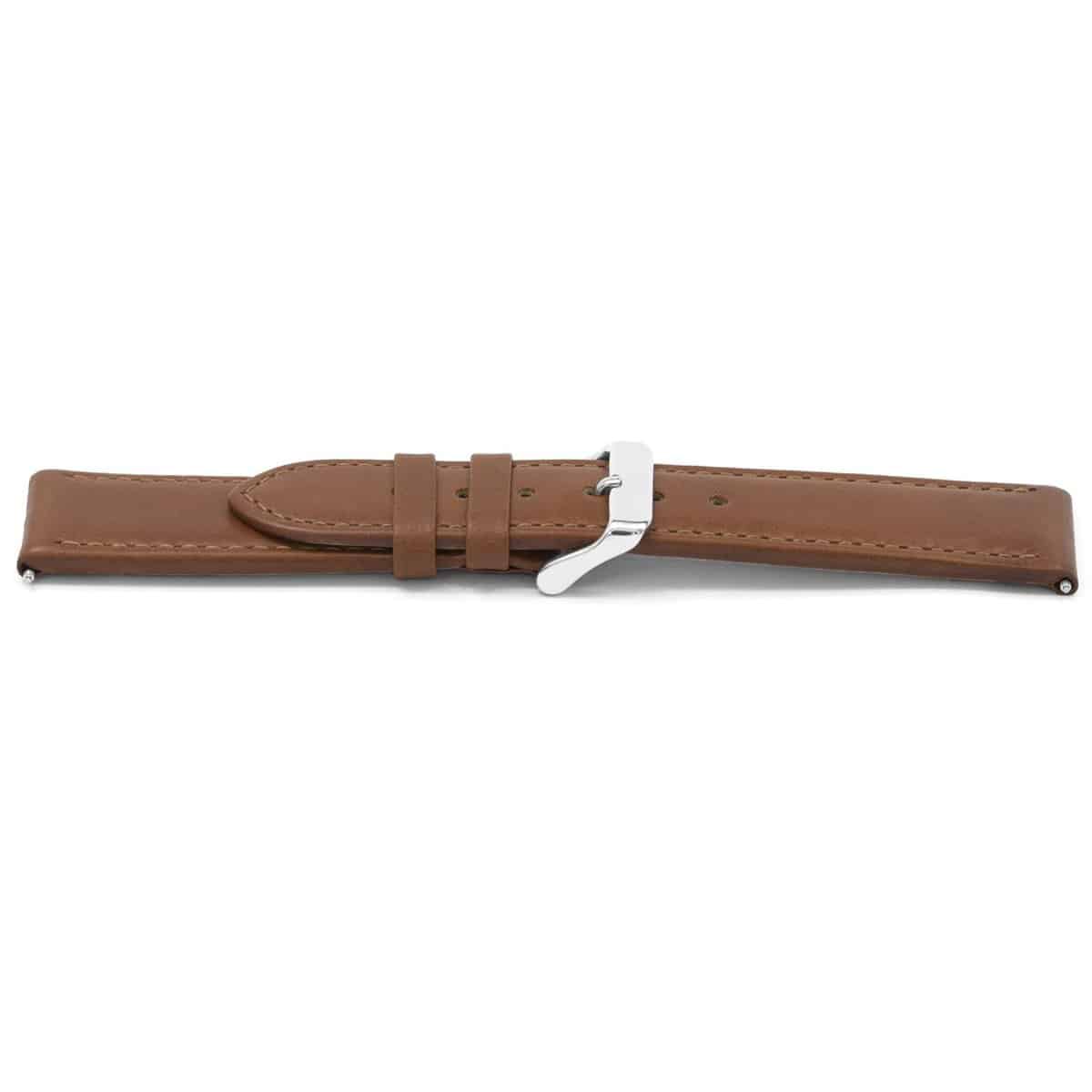 Italiaans lederen horlogeband, WIN10/G69 Kayak bruin,glad en gestikt. 
Kleur band: Bruin 
Band dikte: 4.3-2.5mm
Band lengte: 75/125mm
Band breedte: 24x22mm
Gesp: All Stainless Steel
Bekleding binnenband: Nubuck
Gestikt: Ja
Pushpin: InclusiefHypo allergisch: Ja