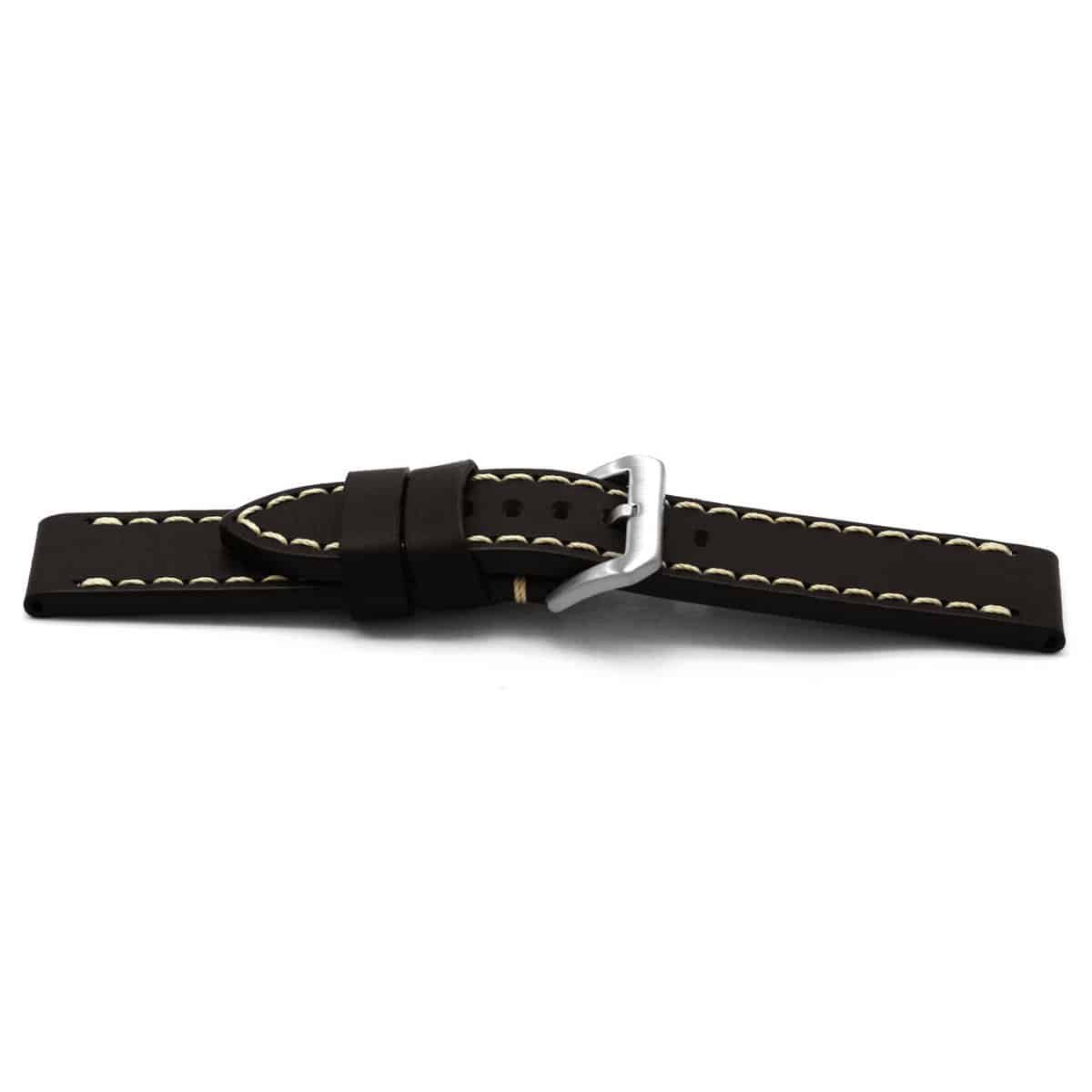 Italiaans lederen horlogeband, hypo allergisch
Kleur band: Donker bruin
Band dikte: 4.2mm
Band lengte: 80/125mm XL
Band breedte: 24x24mm
Gesp: All Stainless Steel
Bekleding binnenband: Nubuck
Gestikt: Yes
Pushpin: Exclusief
Hypo-Allergeen:- 
NFC: Nee
EAN: 4782863302243 

Code: catd283