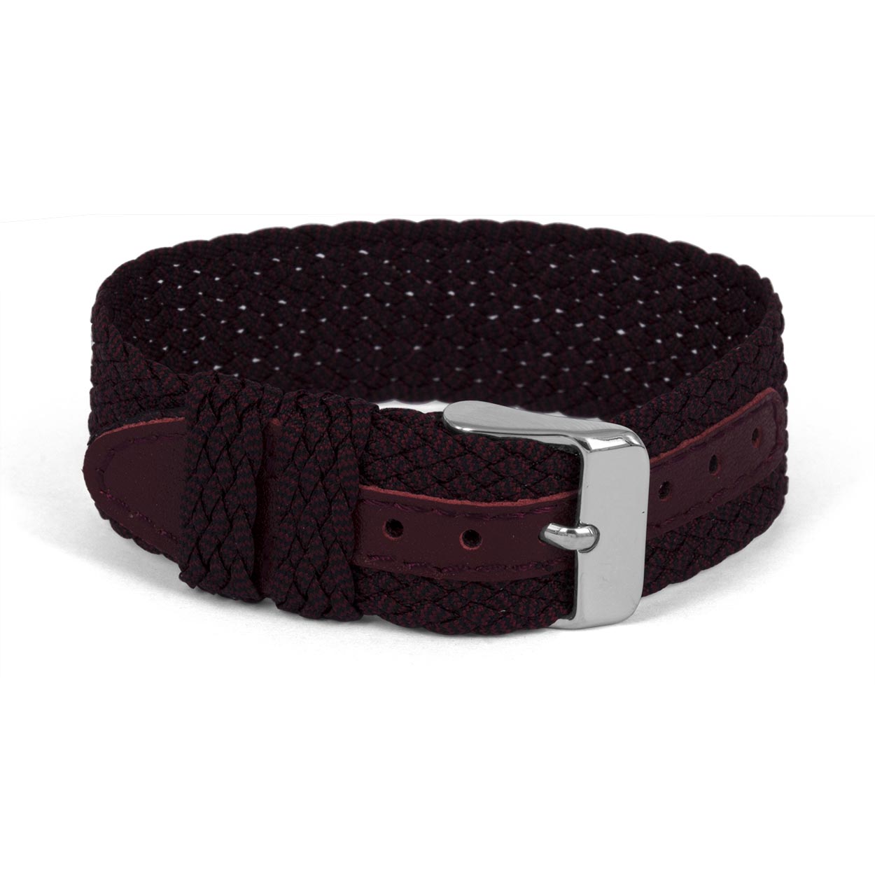 Horlogeband paars perlon met gespsluiting en leer.
Kleur band: Zwart
Band dikte: 1 mm
Band lengte: 200 mm
Band breedte: 16mm
Gesp: Ja
Bekleding binnenband: n.v.t.
Gestikt: Nee
Pushpin: n.v.t.
Hypo allergisch: -
EAN: 4781606327161