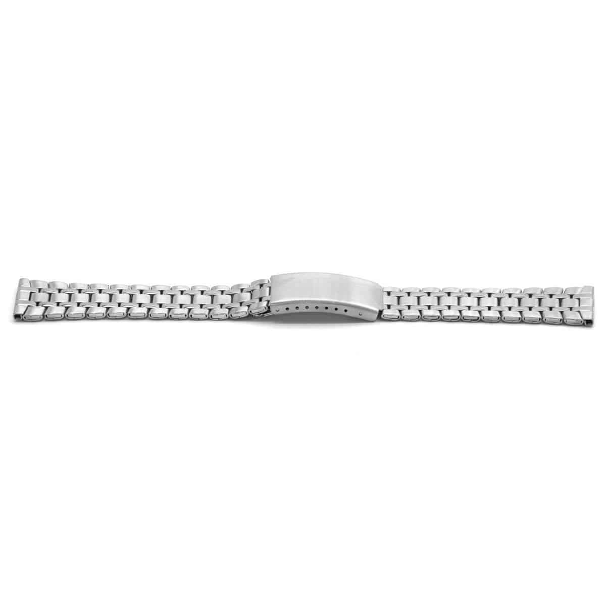 Horlogeband all stainless steel met klepsluiting.
Kleur band: Grijs/metaal
Band dikte: 2.7 mm
Band lengte: 175 mm
Band breedte: 20 mm 
Gesp: All Stainless klepsluting
Bekleding binnenband: NVT
Gestikt: NVT
Pushpin: Exclusief
NFC Chip: NeeEAN: 4780286305209