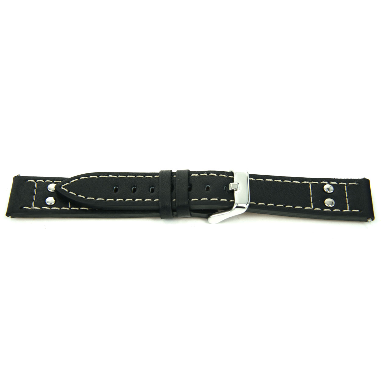 Italiaans lederen horlogeband zwart K469/WPL30, glad en gestikt met stuts.
Kleur band: Zwart
Band dikte: 3.6mm
Band lengte: 80/120mm
Band breedte: 20x18mm
Gesp: All Stainless Steel
Bekleding binnenband: Nubuck
Gestikt: Ja, beige
Pushpin: Inclusief
Hypo allergeen: Ja
Waterproef: Nee
EAN: 4782586361015