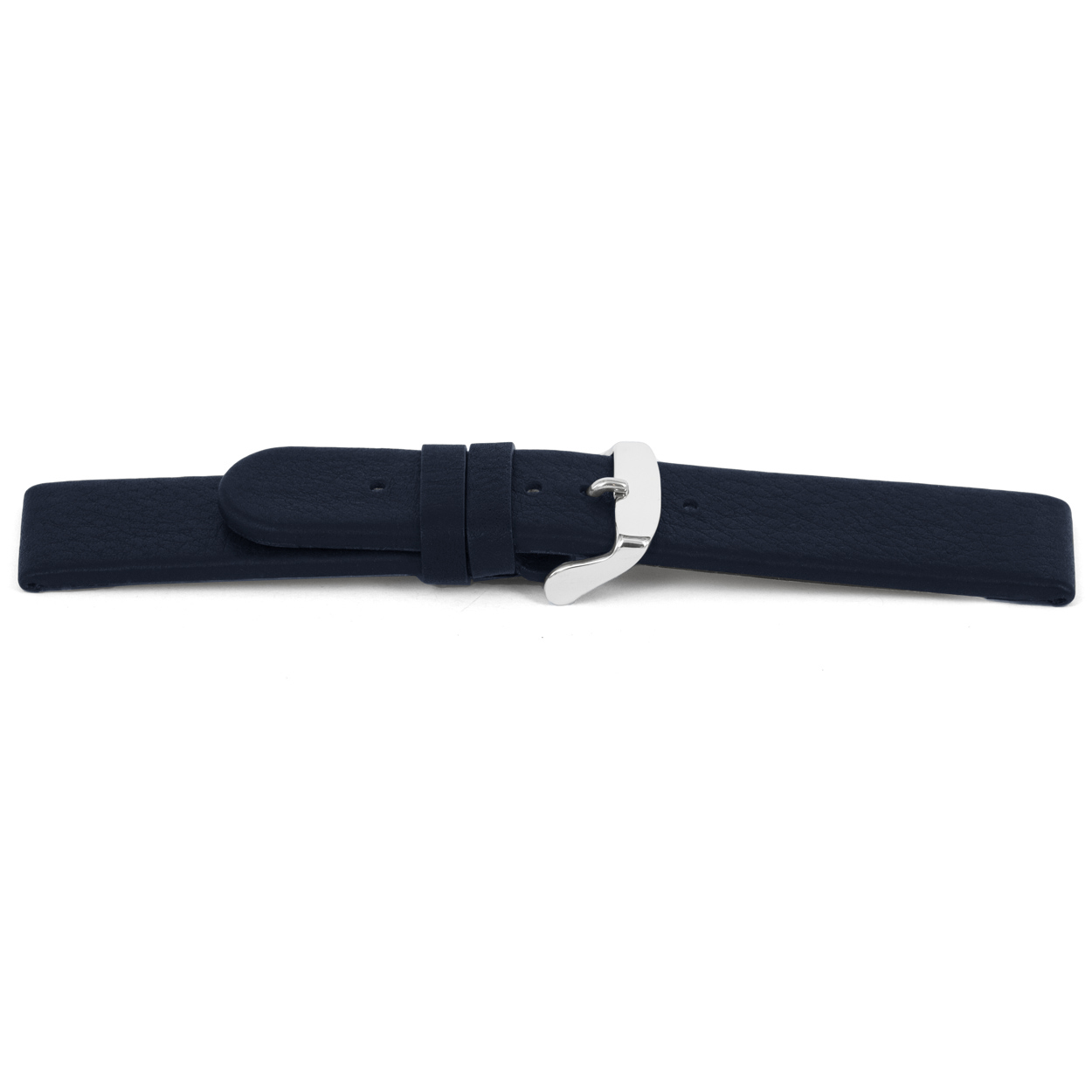 Blauwe kalfslederen horlogeband waterproof met zilverkleurig edelstalen gesp.
Verstevigde dikte
Kleur band: blauw
Band dikte: 3.5mm 
Band lengte: 75mm x 115mm
Band breedte: 16x16mm
Gesp: Edelstaal
Bekleding binnenband: Blauw leer
Gestikt: Nee
Pushpin: Exclusief
Hypo allergisch: Ja
EAN: 4782863637161