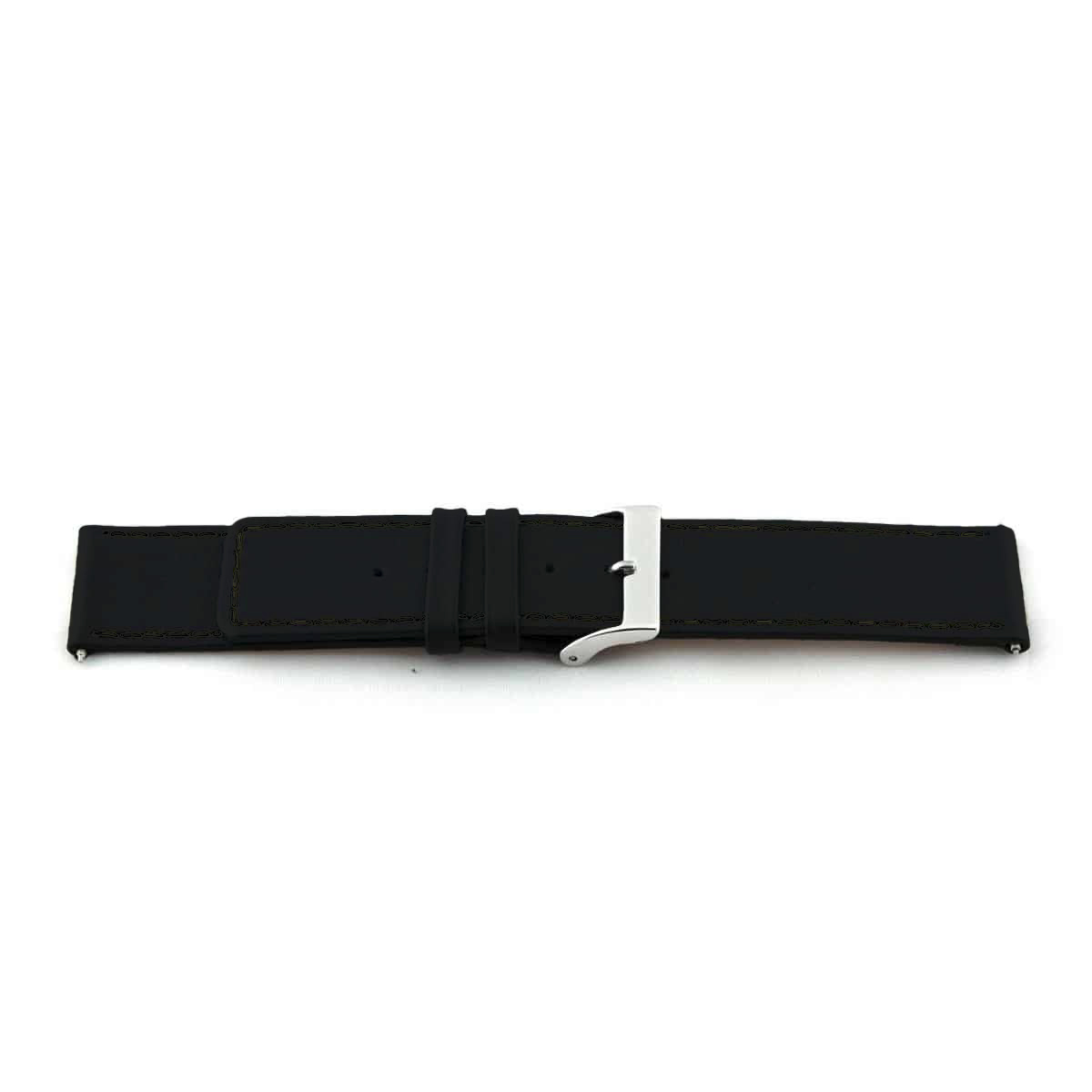 Italiaans lederen horlogeband J43/TMB30, zwart, glad en gestikt. 
Kleur band: Zwart
Band dikte: 2.2mm
Band lengte: 75/115mm
Band breedte: 32x32mm
Gesp: All Stainless Steel
Bekleding binnenband: Nubuck
Gestikt: Ja zwart
Pushpin: Inclusief
Hypo allergisch: Ja