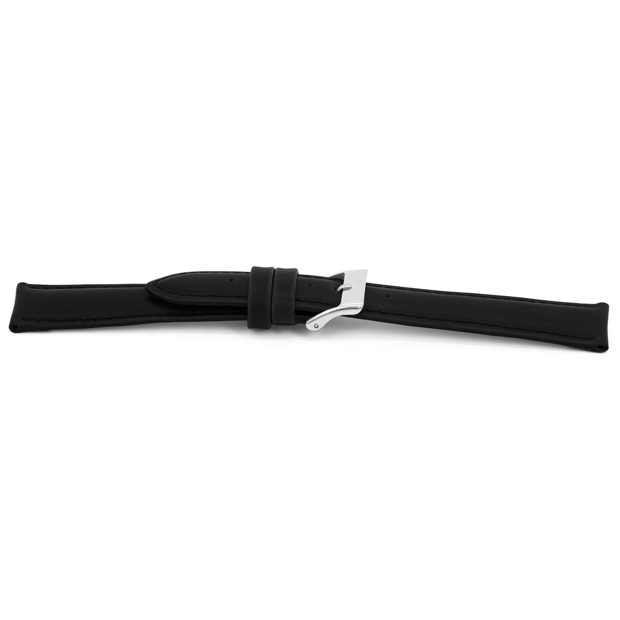 Italiaans lederen horlogeband zwart extra lang, glad en gestikt.
Kleur band: Zwart
Band dikte: 4.8 - 3.0mm
Band lengte: 86/135mm
Band breedte: 18x16mm
Gesp: Edelstaal 
Bekleding binnenband: Nubuck
Gestikt: Ja, zwart
Pushpin: Exclusief
Waterproef: Nee
NFC Chip: Nee
Hypo-allergeen: Ja
EAN: 4780258634498

Code: catd283