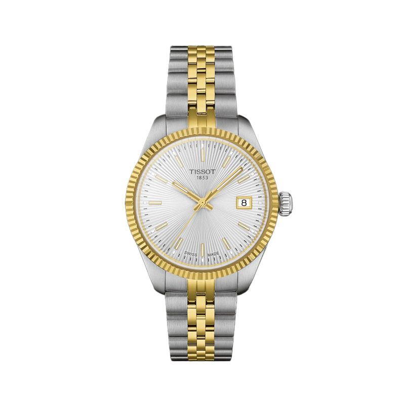 De Tissot Ballade T1562102203100 is voorzien van een stijlvolle ontwerp met een roestvrijstalen band en kast, en een elegante witte wijzerplaat met datumaanduiding. Het horloge is waterbestendig tot 50 meter en heeft een automatisch uurwerk voor nauwkeurige tijdmeting. Draag dit horloge bij formele en informele gelegenheden voor een klassieke uitstraling. Maak je look compleet met de Tissot Ballade T1562102203100.