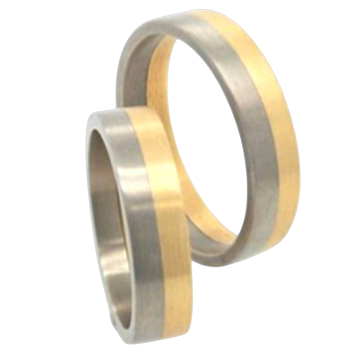 titanium/gouden ring