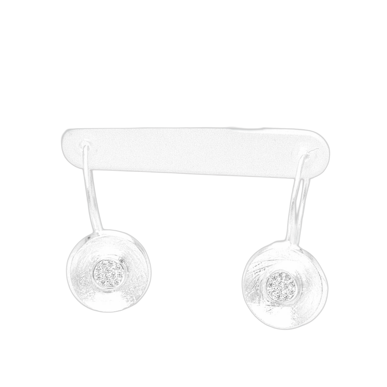zilveren oorhangers met zirconia
