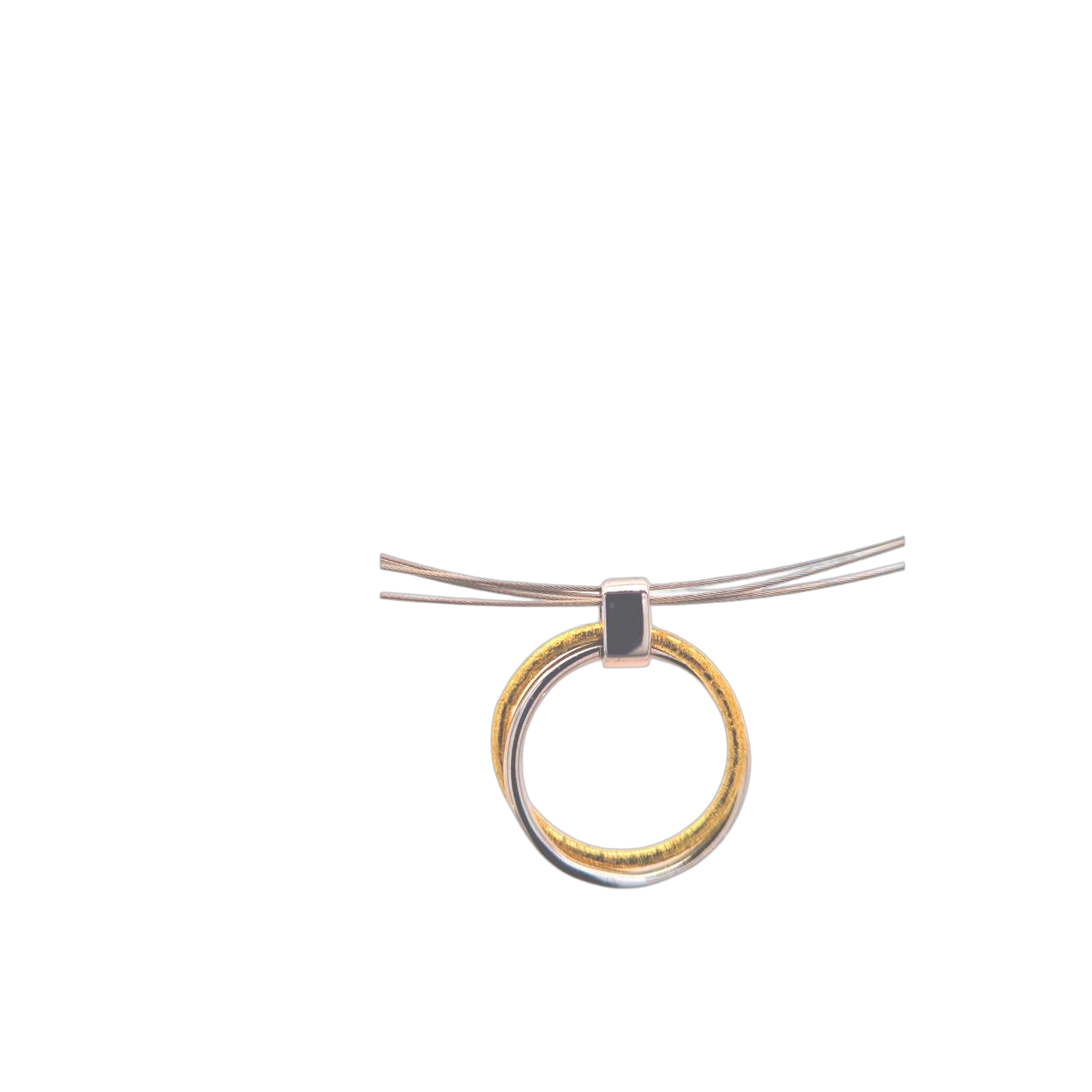 funky gold  steel necklace
