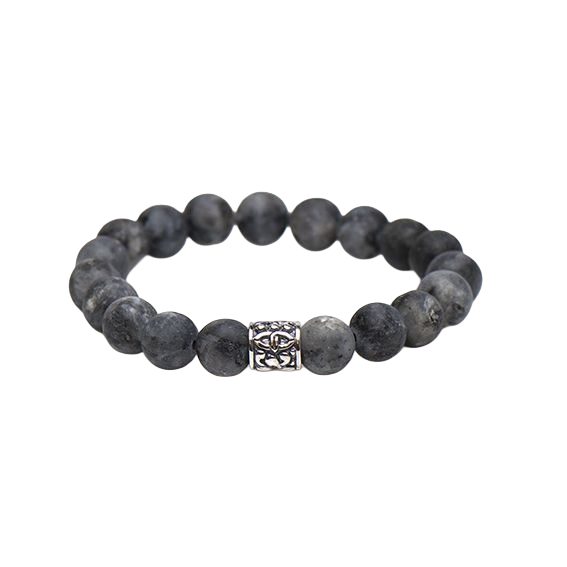 Karma armband, Goodfellas Matt Silver Bead 10MM 20cm