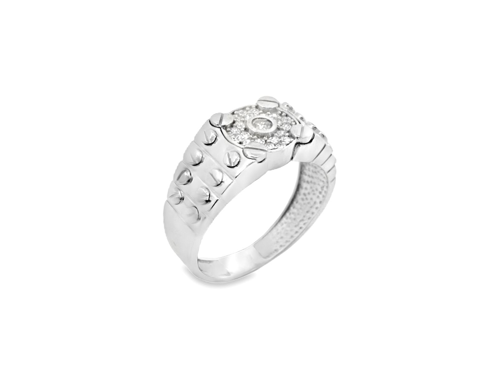 Deze prachtige witgouden herenring is vervaardigd uit 14 karaat goud en is bezet met sprankelende zirkonia stenen. De ring heeft een elegante en stoere uitstraling en is perfect voor speciale gelegenheden of voor dagelijks gebruik. Draag deze ring met trots en laat je stijl stralen. Een tijdloos sieraad dat je outfit compleet maakt!
De ring is verkrijgbaar in meerdere afmetingen.