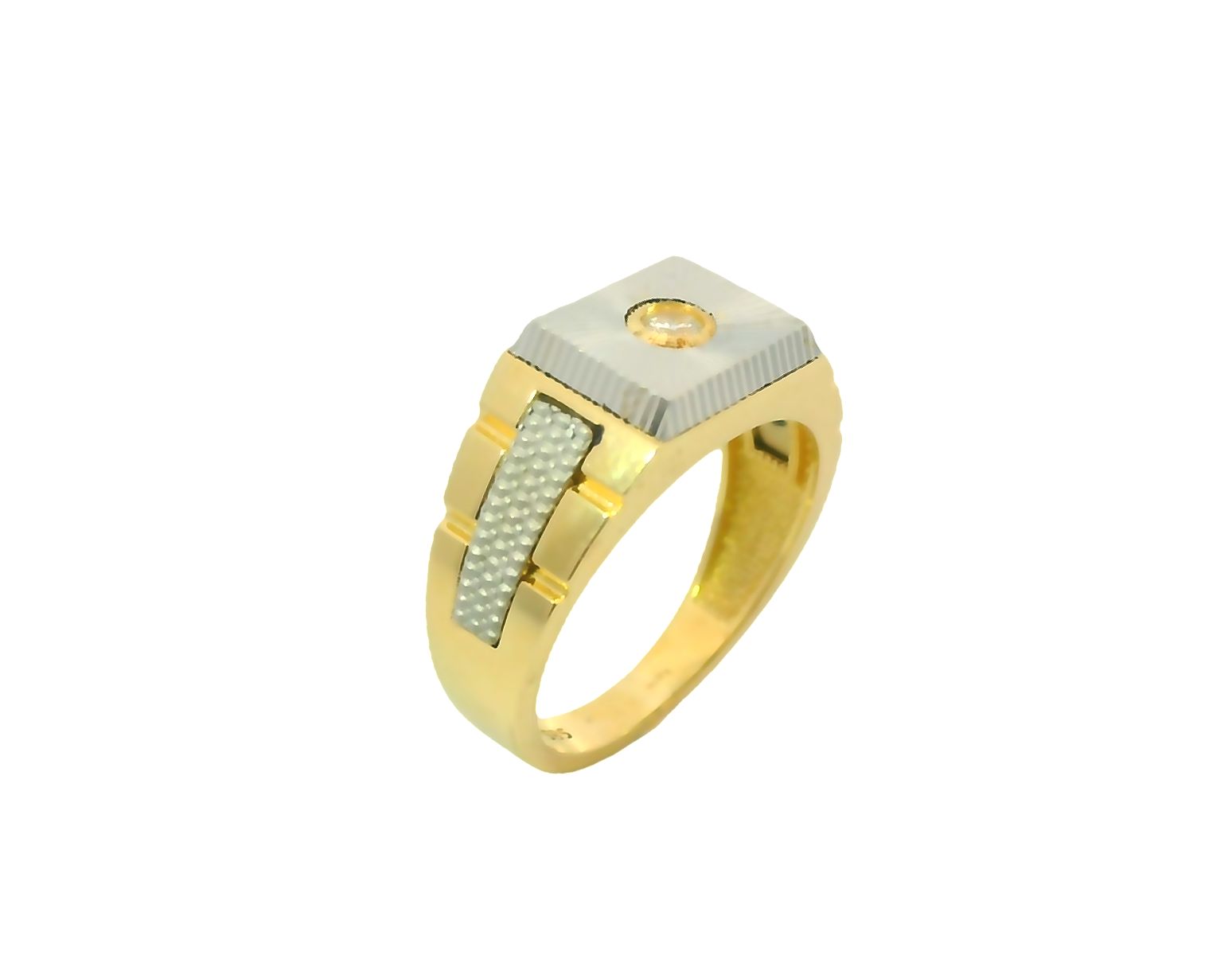 Deze prachtige bicolor gouden herenring van 14 karaat is voorzien van schitterende zirkonia stenen. De ring heeft een stoer en stijlvol design, waardoor hij perfect is voor zowel casual als formele gelegenheden. Draag deze ring alleen voor een subtiele touch of combineer hem met andere sieraden voor een opvallende look. Een echte eyecatcher voor elke moderne man!
De ring is verkrijgbaar in meerdere afmetingen.