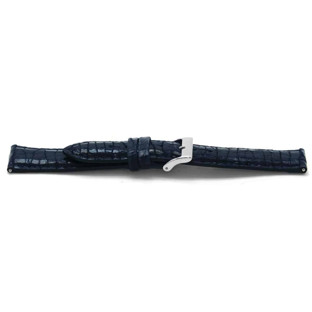 Italiaans lederen horlogeband, hypo allergies.
Kleur band: Blauw
Band dikte: 3.3mm
Band lengte: 70/104mm
Band breedte: 12x10mm
Gesp: All Stainless Steel
Bekleding binnenband: Nubuck
Gestikt: Ja
Pushpin: Inclusief