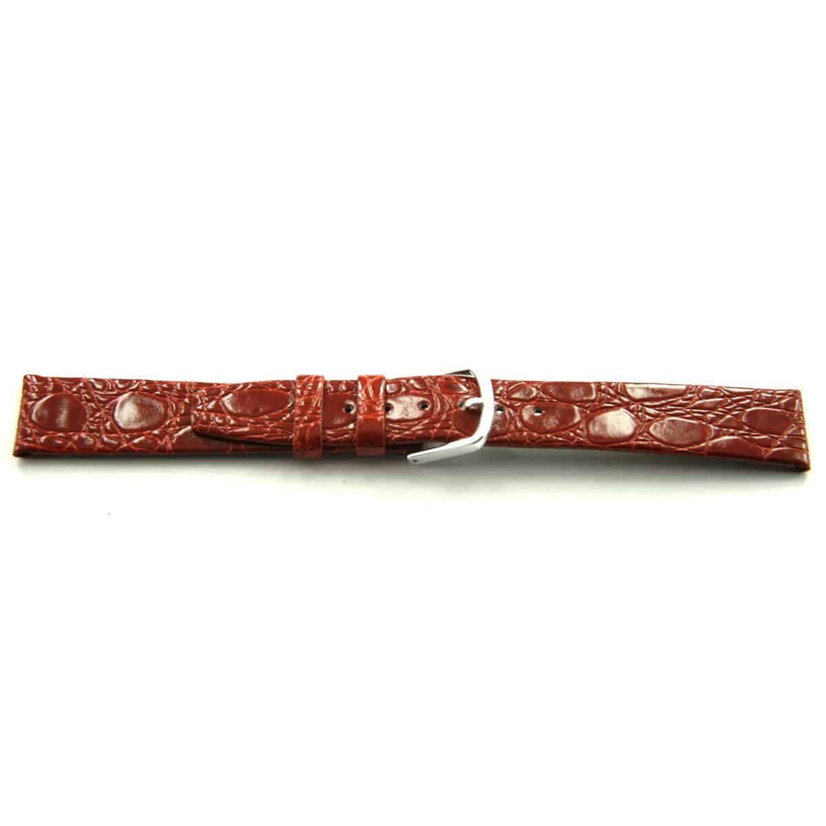 Lederen horlogeband rood, lak en ongestikt.
Kleur band: Rood
Band dikte: 1.9mm
Band lengte: 75/115mm
Band breedte: 16mm
Gesp: All Stainless Steel
Bekleding binnenband: Glad leer
Gestikt: Nee
Pushpin: Exclusief
Hypo allergisch: -.
EAN: 4786400324163