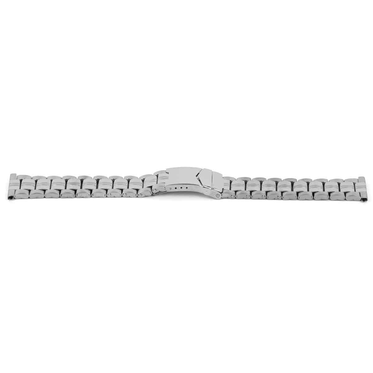 Horlogeband all stainless steel met klepsluiting.
Kleur band: Grijs/metaal
Band dikte: 3.8 mm
Band lengte: 175 mm
Band breedte: 26/22 mm
Gesp: All Stainless klepsluting
Bekleding binnenband: NVT
Gestikt: NVT
Pushpin: Exclusief
NFC Chip: NeeEAN: 4780286303267