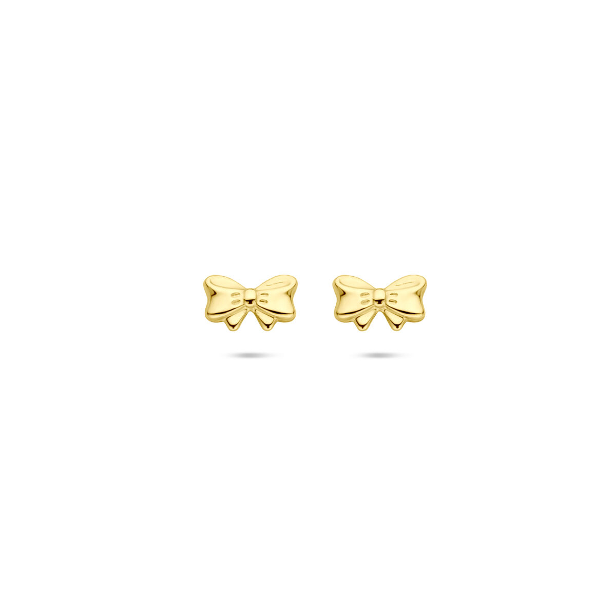 Gouden oorknoppen strik