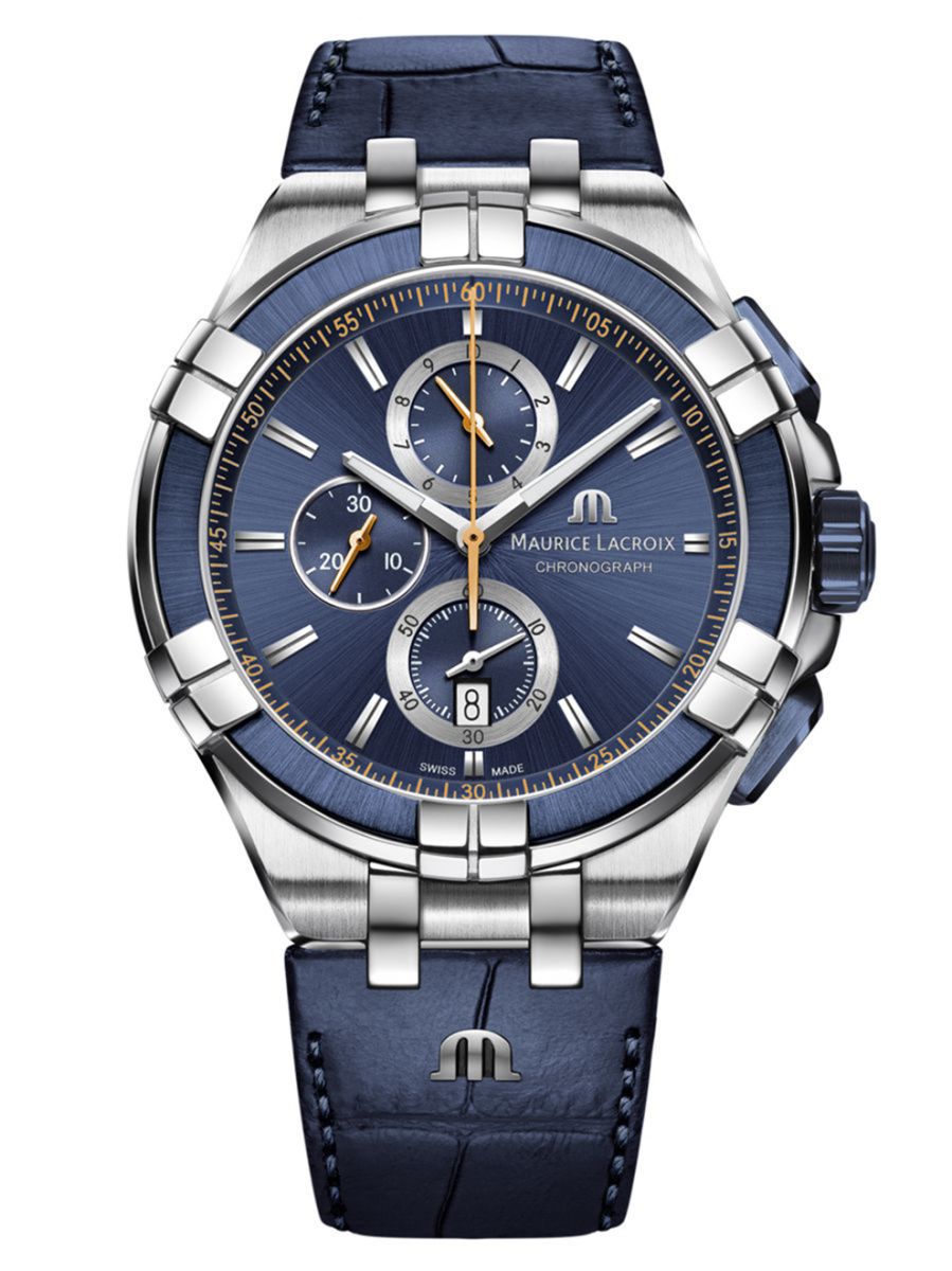 De Maurice Lacroix horloge voor heren, Aikon Chronograph AI1018-SS001-432-4 is een chique en moderne keuze. Met een chronograaf functie, roestvrijstalen kast en armband, en een opvallend blauw wijzerplaat, is dit horloge een echte eyecatcher. Draag het met een zakelijk pak voor een formele uitstraling of met een casual outfit voor een trendy touch. Een aanwinst voor elke herenhorlogecollectie.