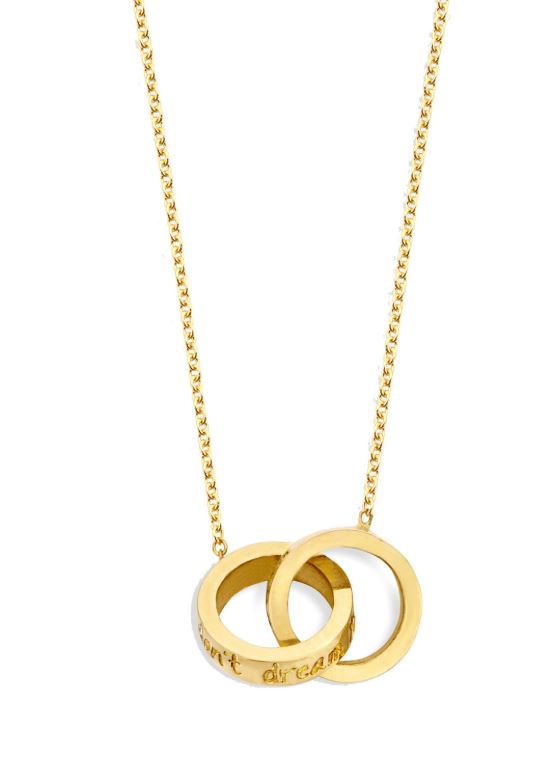Just franky gouden Double Open Circle engraved