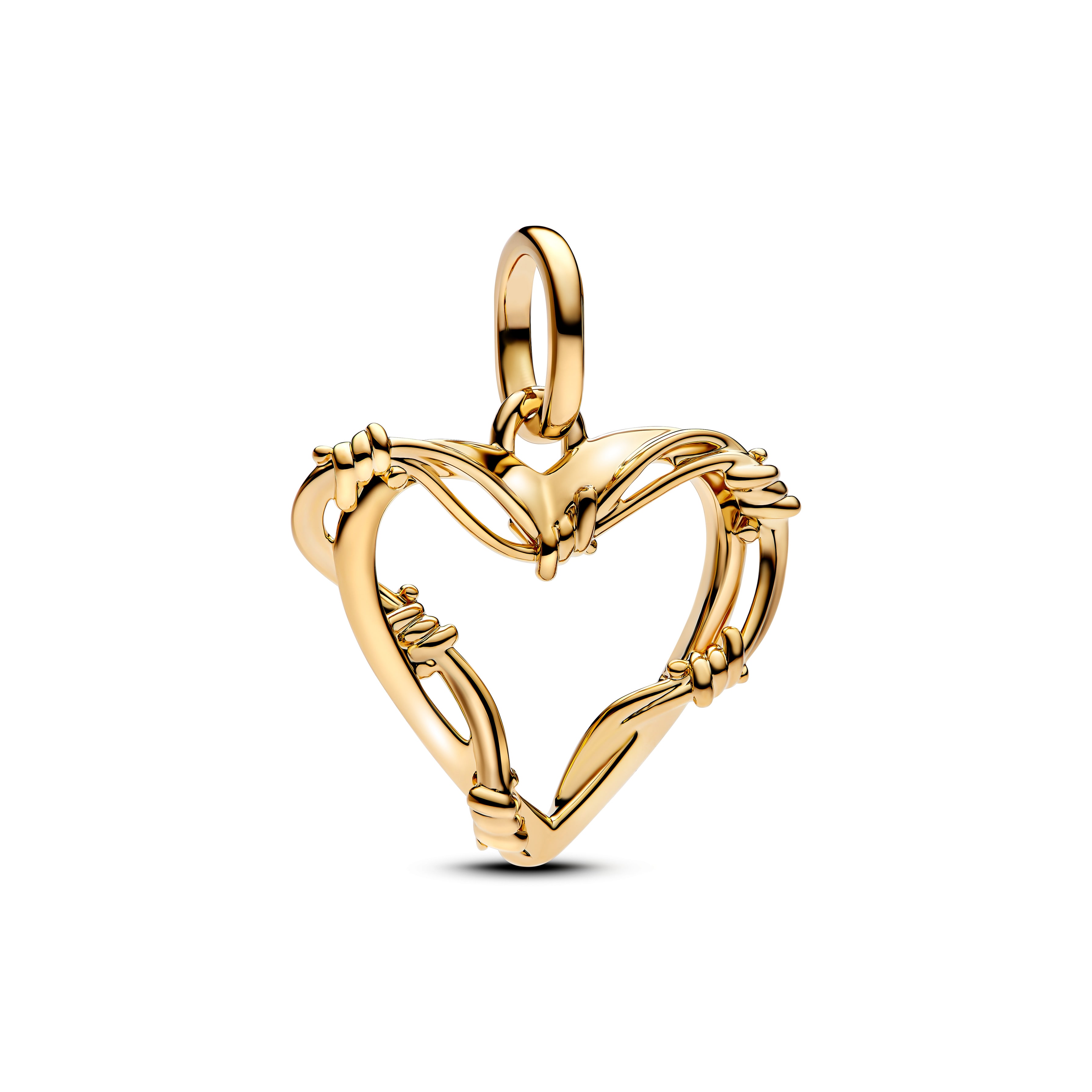 De Pandora Bedel Verguld Hart met modelnummer 762526C00 is een prachtig goudkleurige hanger, gemaakt van goudgeplateerd materiaal. Deze stijlvolle hanger, met een formaat van 18,5, past perfect bij elke ketting. Draag het als een opvallend accessoire om je look te verfraaien en een vleugje elegantie toe te voegen aan elke outfit. Ideaal voor dagelijks gebruik.