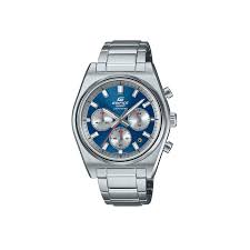 Dit Casio horloge behoort tot de Edifice collectie.
Referentienummer: EFB-730D-2AVUEF

De EDIFICE-motorsportchronograaf is geïnspireerd op de klassieke sportwagen. 
De legendarische 3-6-9-lay-out van de inzetwijzerplaat bevat opvallende indexbalken in een klassiek sportief ontwerp. De kleinere diameter van de kast geeft een elegante look van pure snelheid.

Met een horlogeglas van saffier, roestvrijstalen kast en stevige roestvrijstalen band is dit uurwerk waterbestendig tot 10 bar. 
Deze sportieve, klassieke chronograaf neemt je in een fractie van een seconde mee van informele settings naar zakelijke bijeenkomsten.