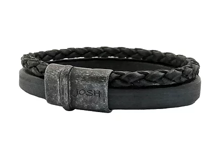 Leren armband in maat L