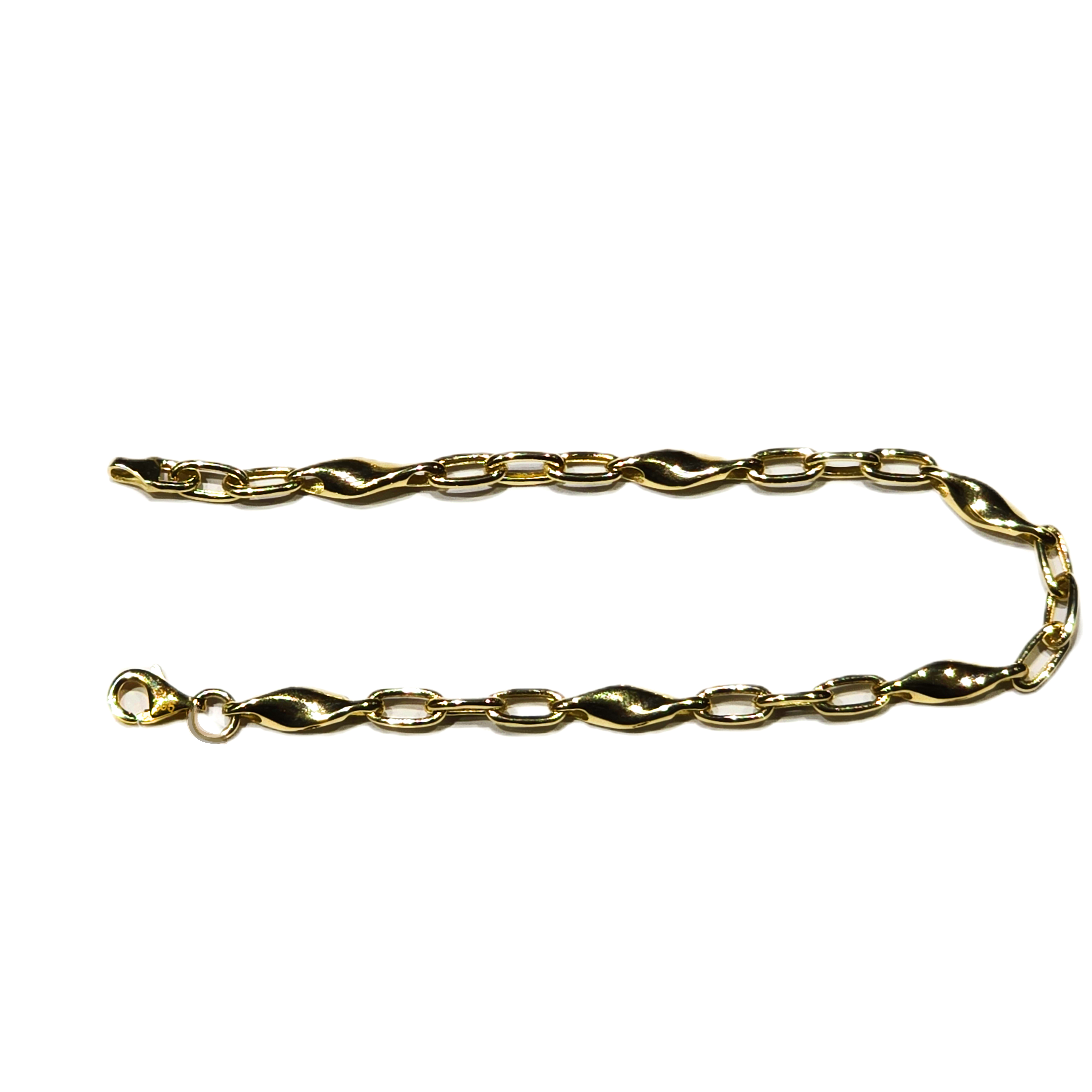 Gouden armband fantasie 19cm