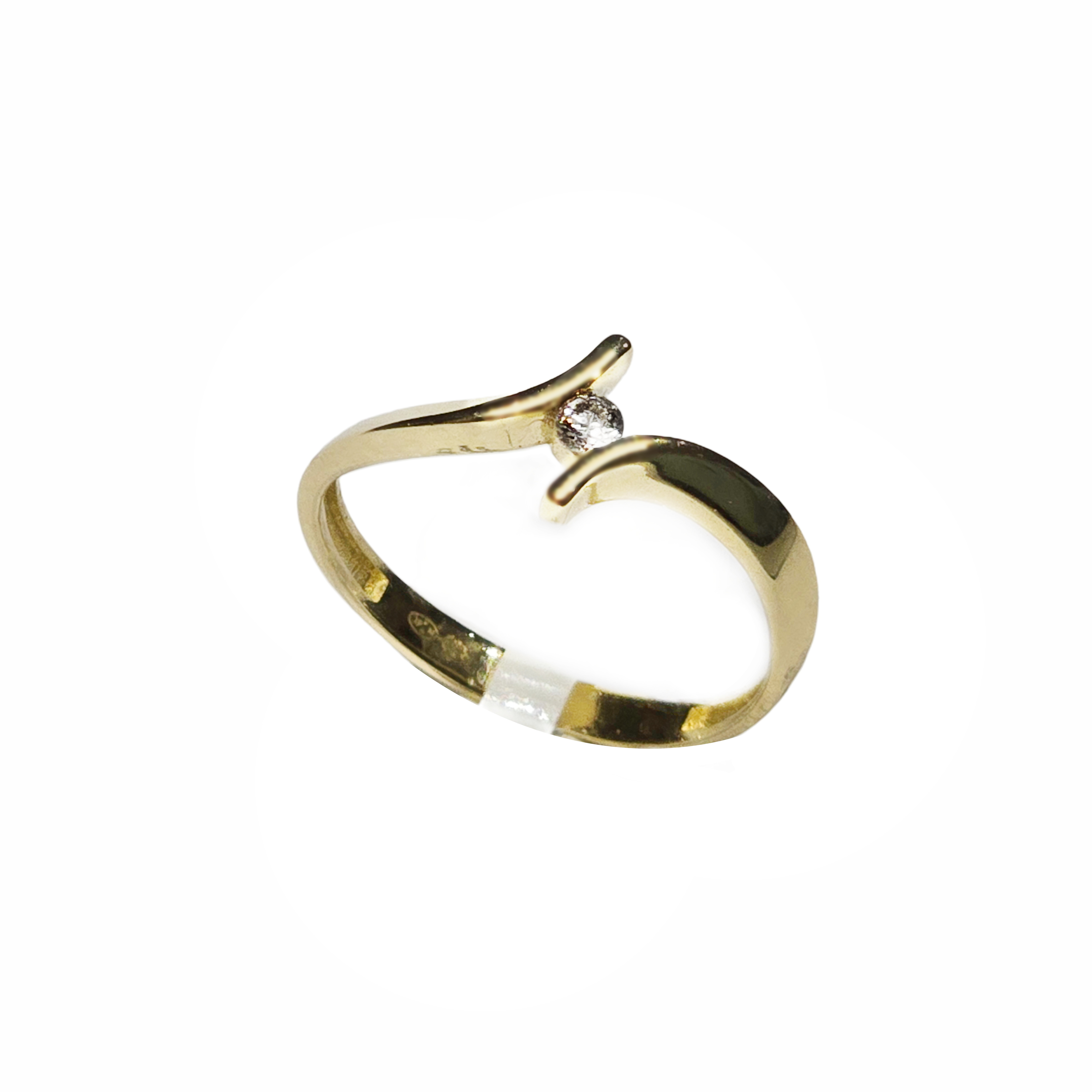Slagring 14kt met zirkonia 