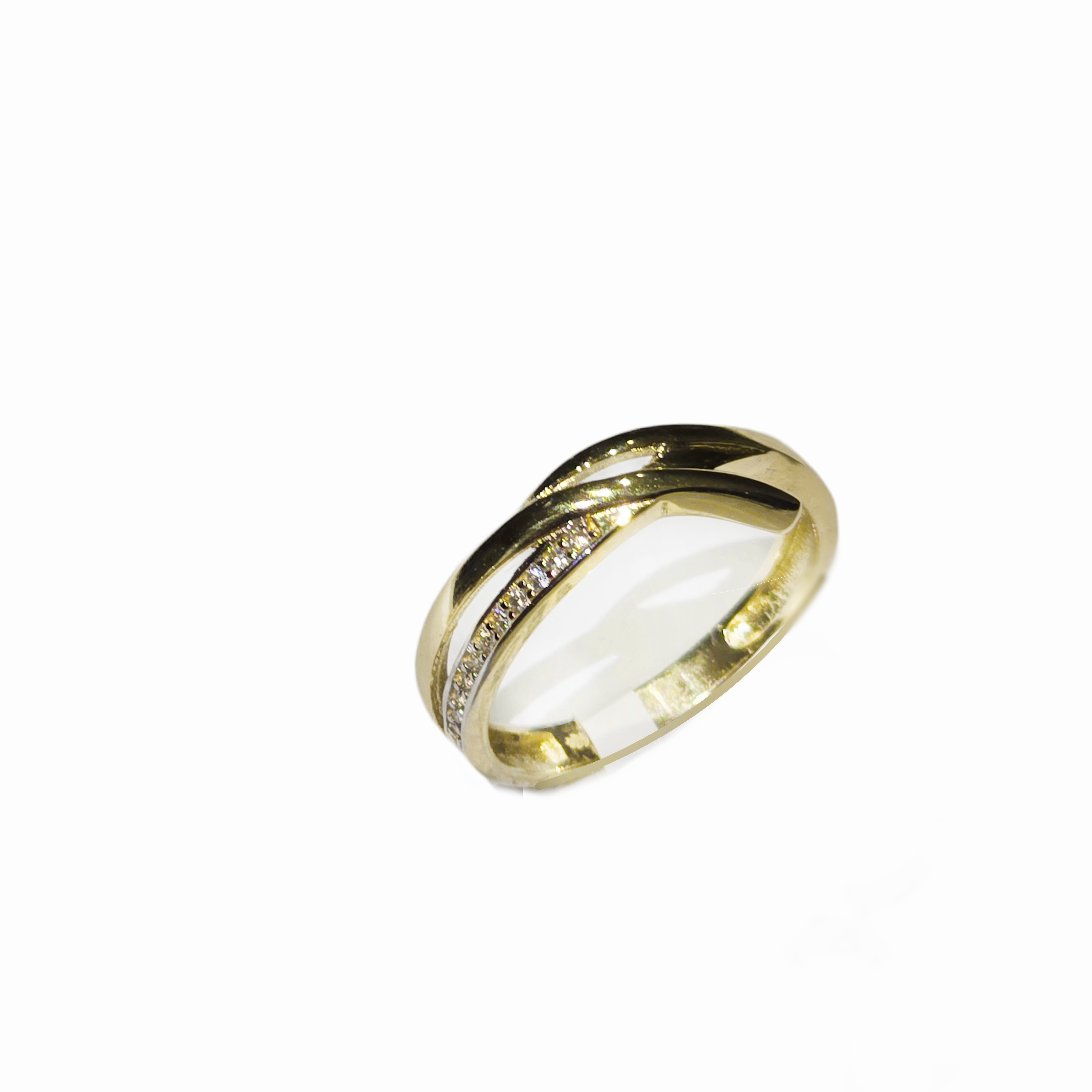 Gouden fantasiering met zirkonia