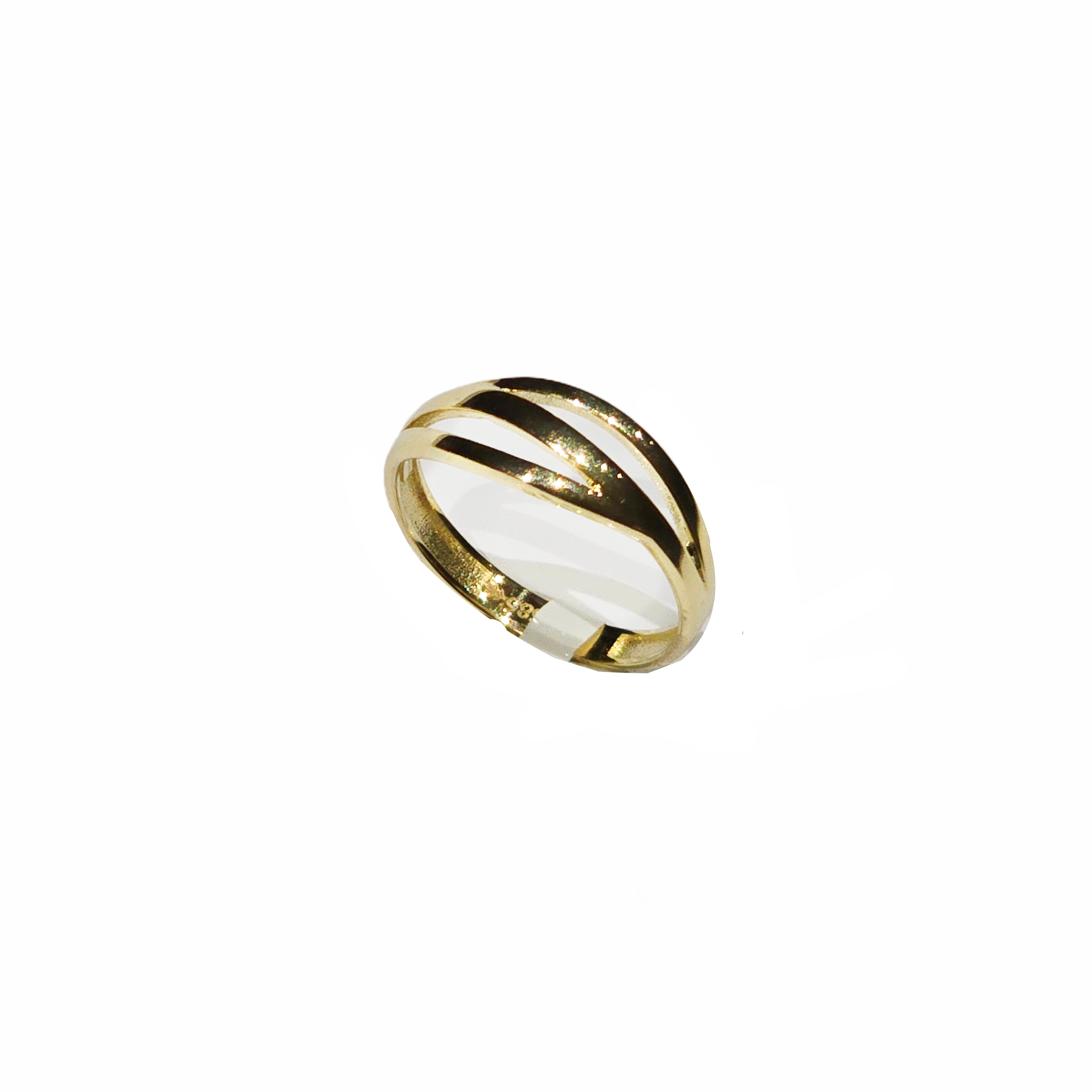 Gouden ring opengewerkt poli
