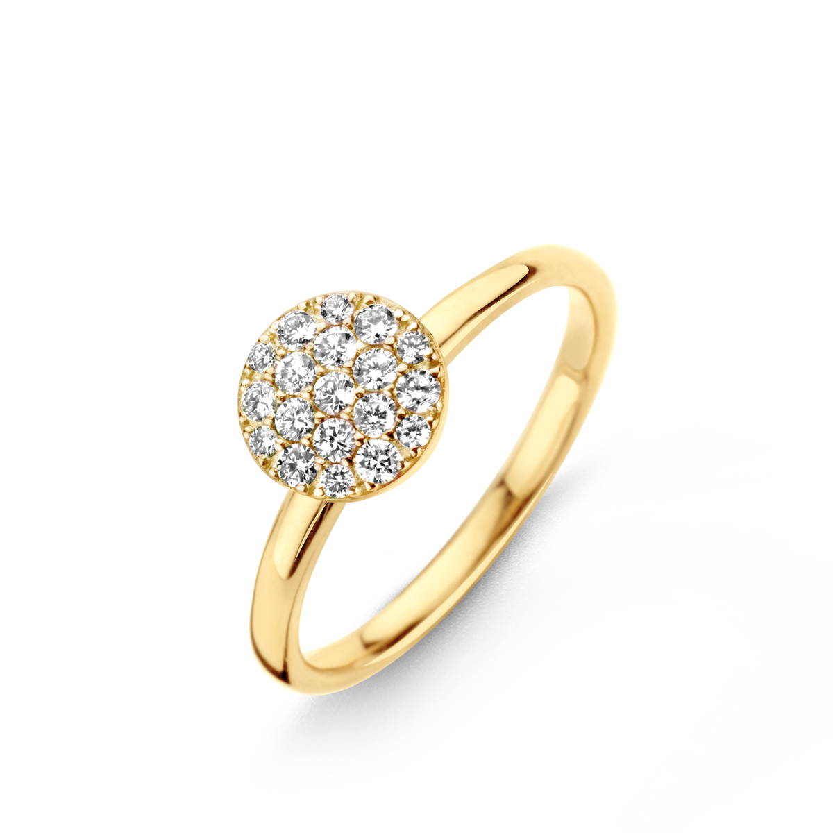 Eolo ring in 18 Kt geel goud met diamanten
19Diamant(en) briljant slijpsel 0.28 ct
