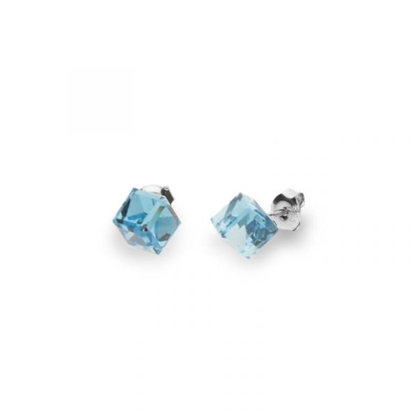 Spark K48416AQ Oorstekers Cube Aquamarine