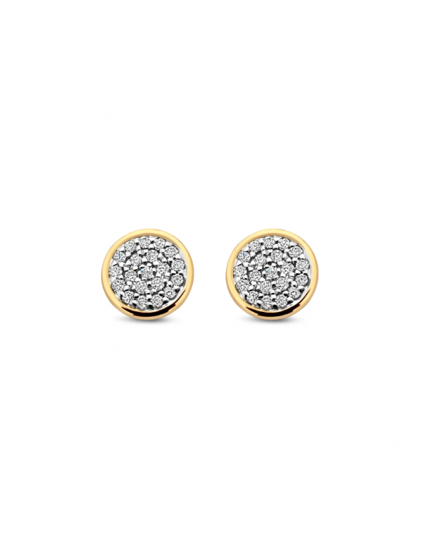 Bicolor Briljant oorbellen Nova 2 x 0.075 crt H/Si rond 609259901