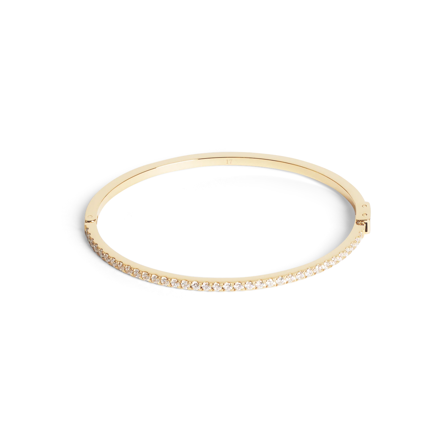 Verguld stalen Coeur de Lion bangle bezet met glinsterende zirkonia's