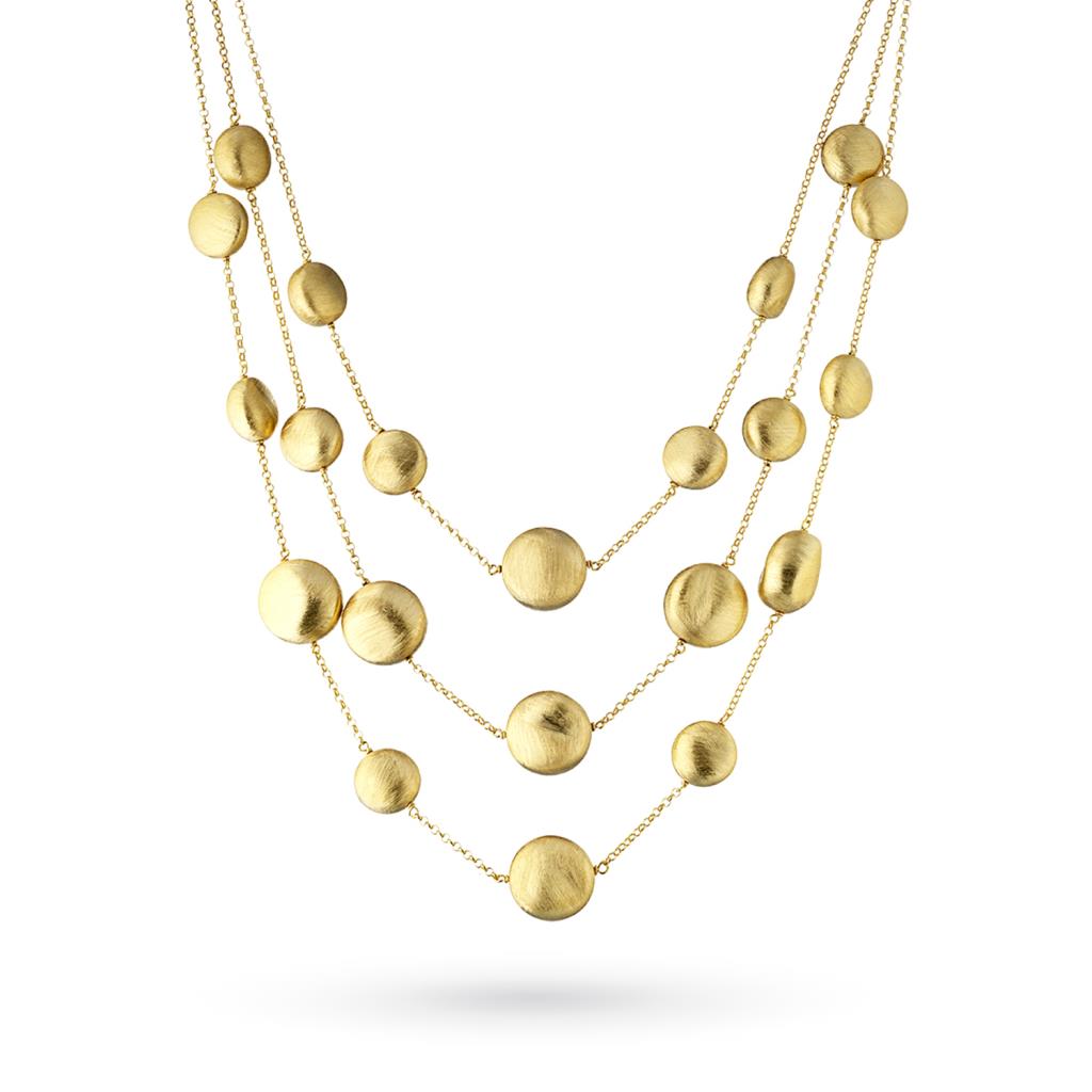 Collier in zilver verguld van het italiaanse merk Marcello Pane 