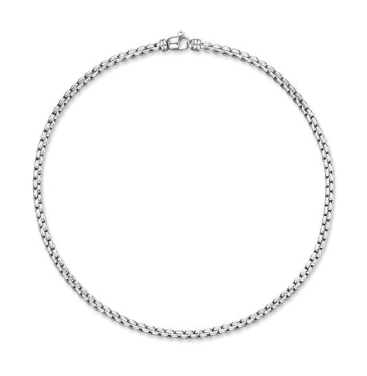 Zilveren collier bismark schakel 45cm.