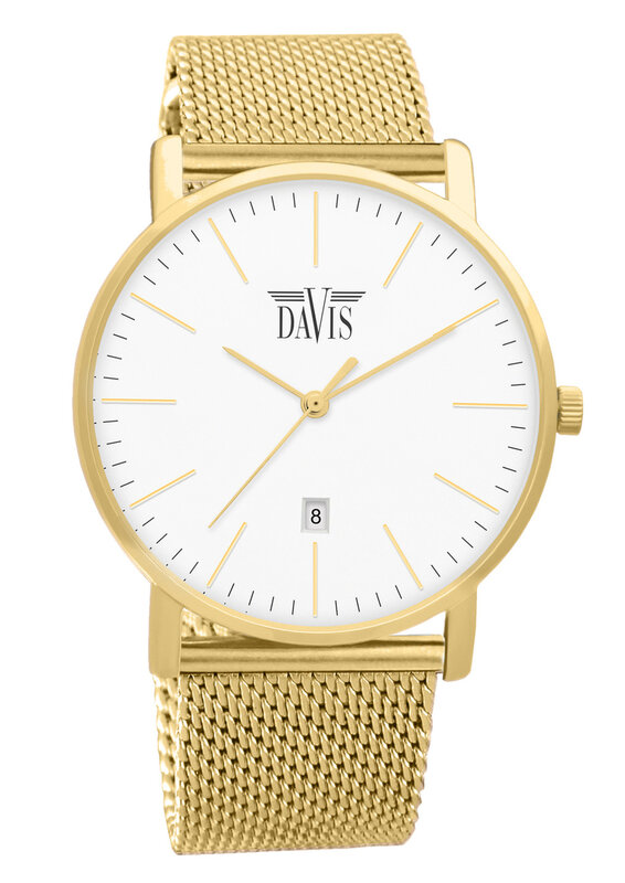 Het Davis le Montre Charles 2044 is een zéér stijlvol en klassiek horloge. Het heeft een  kast, een witte wijzerplaat en een gouden mesh band. Dit stijlvolle horloge past bij zowel een zakelijke of casual outfit. U krijgt 2 jaar garantie op het Quartz uurwerk. De band kan door uzelf door middel van een kleine platte schroevendraaier of platte pincet versteld worden in maat. Vanzelfsprekend kunnen wij dit ook geheel kosteloos voor u verzorgen.