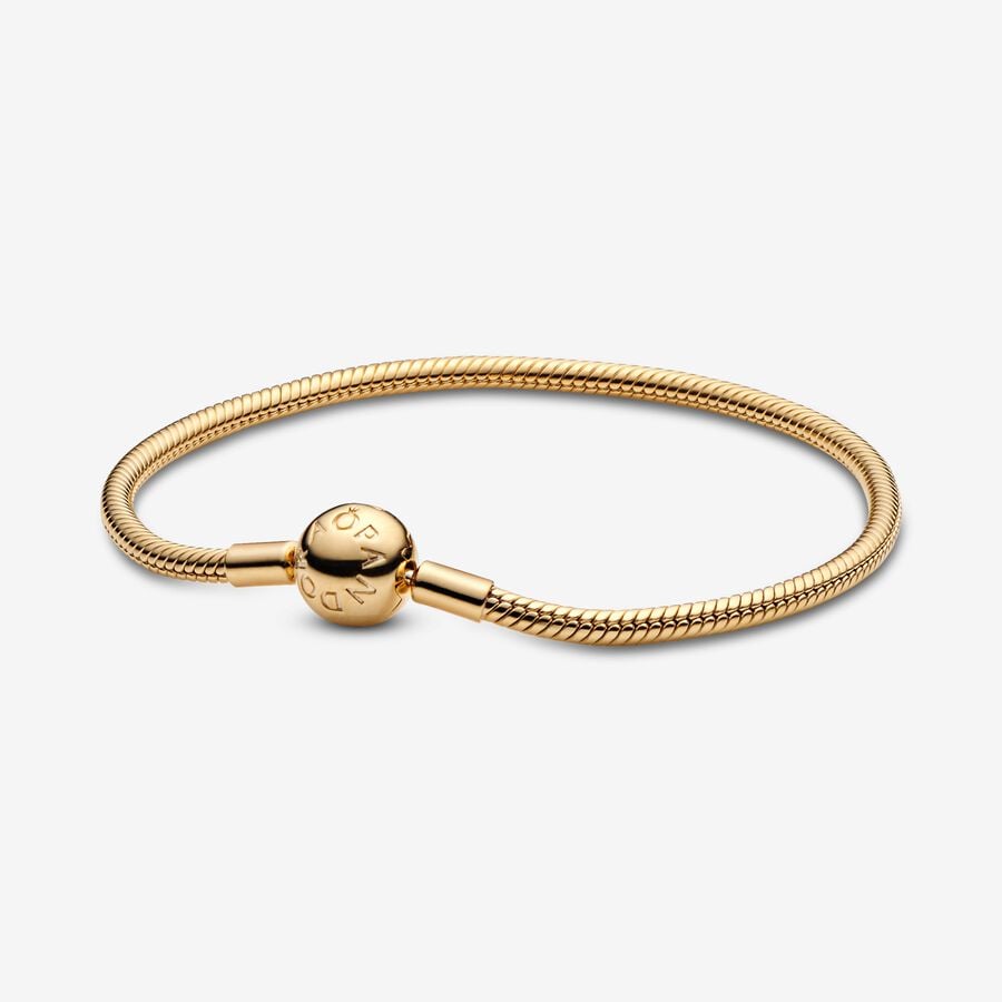 Pandora Moments snake chain-armband goldplated