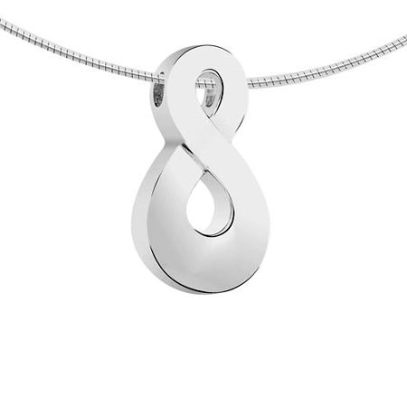 Silent Memories - Zilveren as-hanger, infinity, 11x20mm, excl. collier - 1410-Z