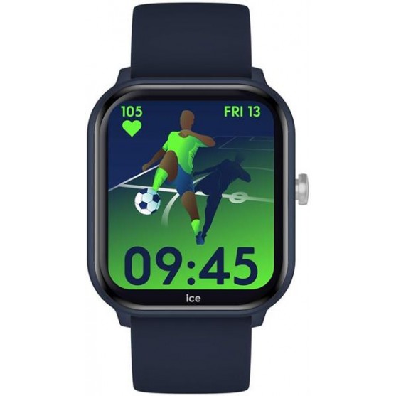 De ICE Smart junior 3.0 is een blauwe smartwatch met een 1.75 inch AMOLED-display. Dit horloge heeft een vierkante, nikkelvrije behuizing een standaard siliconen band en een digitale tijdweergave. Het biedt functies zoals datumweergave, ideaal voor dagelijks gebruik. Draag het casual of sportief.