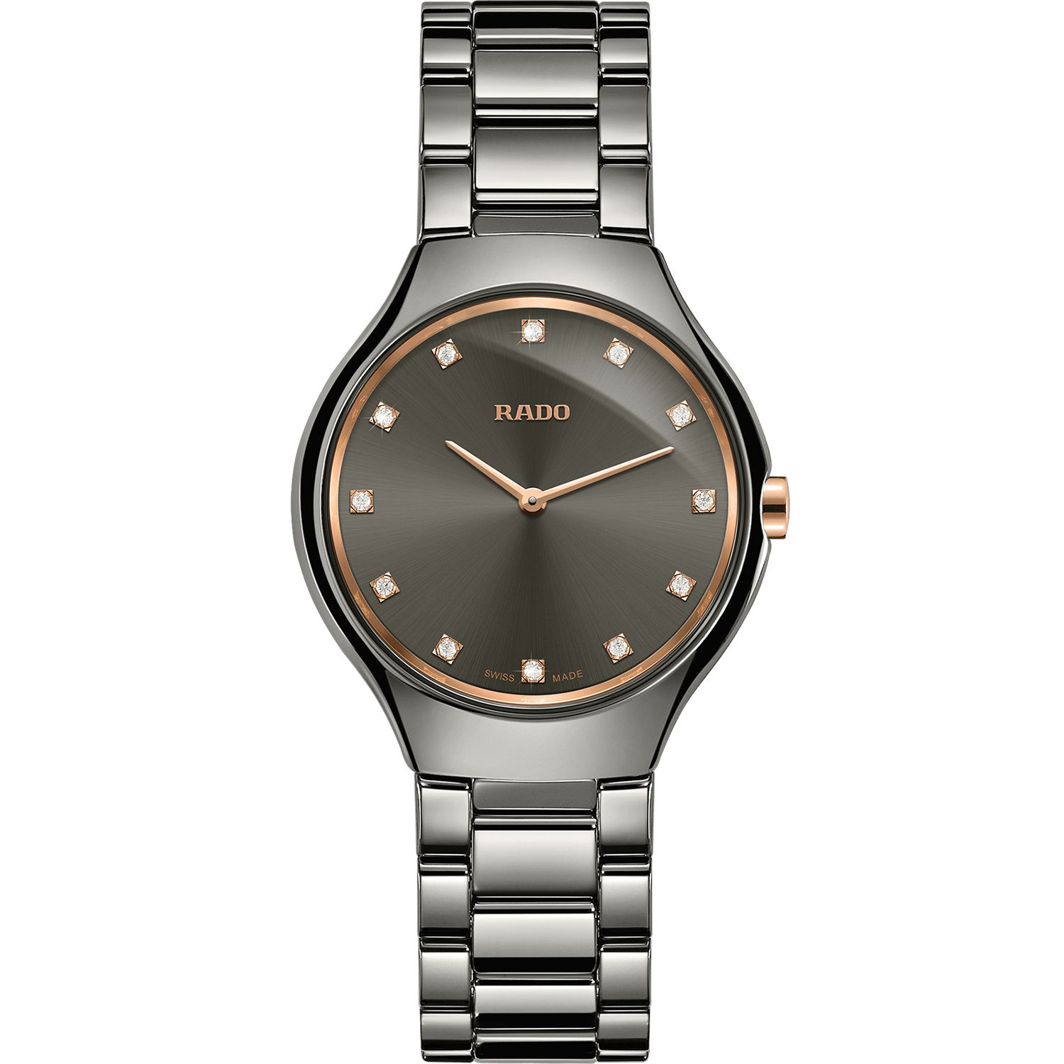 Dit Rado True Round Thinline Diamond R27956722 horloge is een elegante keuze met zijn dunne en stijlvolle ontwerp. Het horloge is voorzien van schitterende diamanten op de wijzerplaat en een hoogwaardige High-Tech Ceramic plasma kast en band. Draag dit horloge bij formele gelegenheden om uw outfit compleet te maken. De tijdloze uitstraling van dit horloge maakt het een perfect accessoire voor elke gelegenheid. Met dit Rado horloge laat u uw stijl en klasse zien.